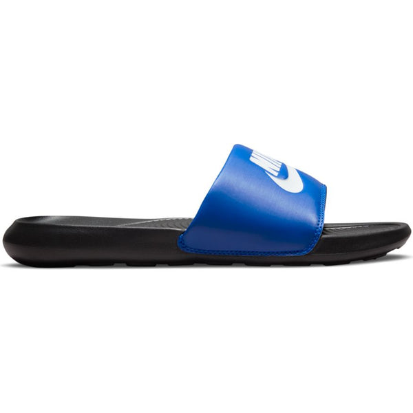 Blue and hot sale black nike slides