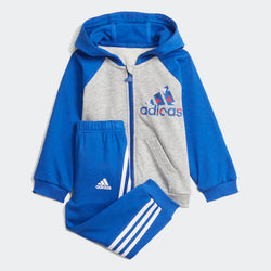 ADIDAS BADGE OF SPORT FULL-ZIP HOODIE JOGGER SET