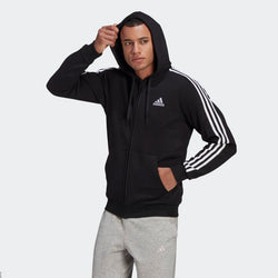 ADIDAS ESSENTIALS FLEECE 3-STRIPES FULL-ZIP HOODIE