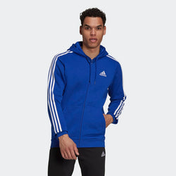 ADIDAS ESSENTIALS FLEECE 3-STRIPES FULL-ZIP HOODIE
