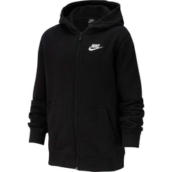 NIKE HOODIE FZ CLUB - BLACK/WHITE