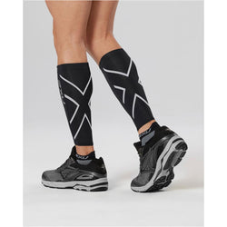 2XU COMPRESSION CALF GUARDS - BLACK/SILVER